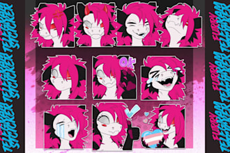 furry stickers custom furry art fursona telegram stickers discord emotes design