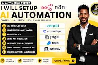 setup n8n ai automation for zenoti crm commslayer gorgias tidio intercom