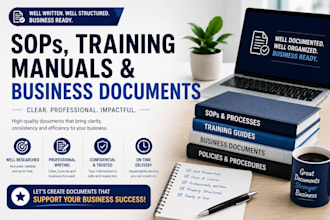create sops training manuals and business documents