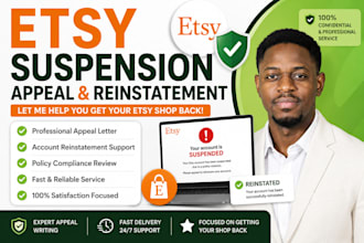 etsy reinstatement etsy appeal to lift etsy suspension etsy reopen live chat