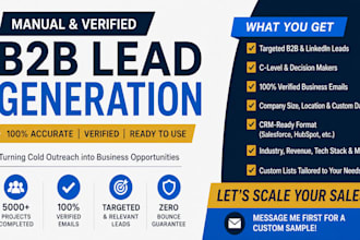 do b2b lead generation linkedin lead gen, targeted business email list building