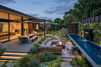create modern outdoor space planning and landscape design concepts