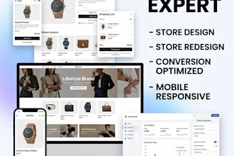 develop shopify store and custom shopify sections