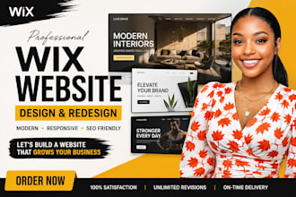 create wix website development, wix website redesign, wix business website wix