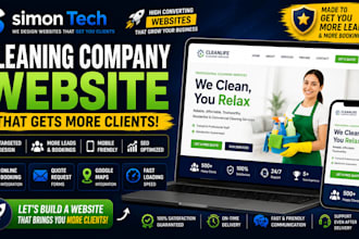 design cleaning company website, janitorial website that gets leads