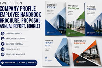 design company profile employee handbook brochure proposal annual report booklet