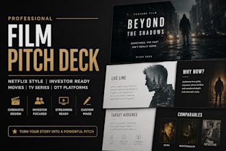 netflix style film pitch deck, TV series and movie investor deck