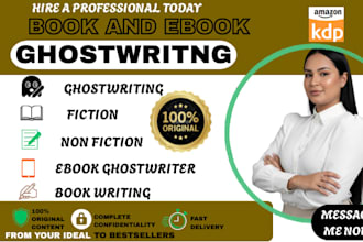 ghostwrite a professional fiction or nonfiction book