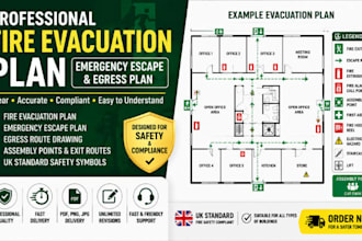 design uk fire plan evacuation, emergency plan egress and escape plans
