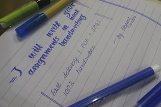 write neat handwriten assignments