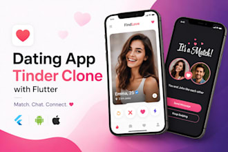 develop dating app tinder clone matchmaking app as a flutter developer