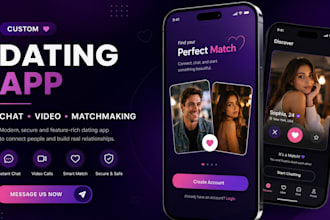 build online dating app, chat app, social media app in native app