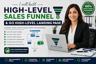 build gohighlevel sales funnel, go high level landing page
