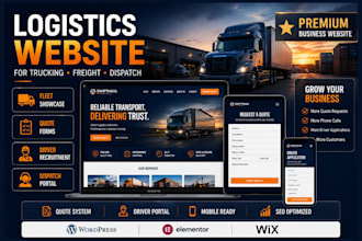 design a trucking logistics freight broker dispatch and courier website