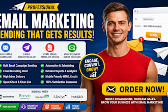 send bulk email campaign email marketing blast and  html email template design