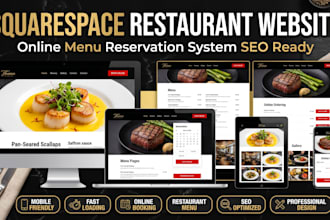 build squarespace restaurant website,redsign  squarespace