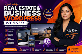 design professional real estate wordpress website for realtors
