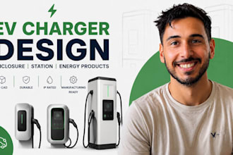 ev charger enclosure design, charging station design, energy product cad