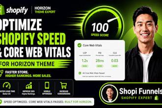 optimize shopify speed and core web vitals for horizon theme