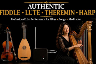 record authentic fiddle lute theremin and harp music for films songs meditation