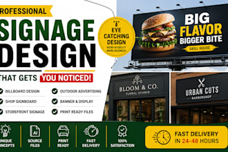 design signage billboard signboard shop front design outdoor advertising design