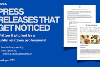 craft and pitch your press release to targeted media