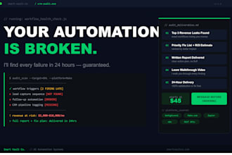 audit your ghl or n8n automation setup and find your top 3 revenue leaks