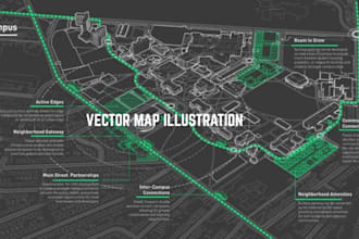 vector custom map illustration fantasy game map isometric city map design
