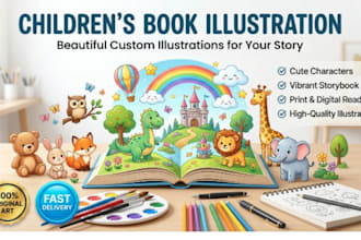 illustrate childrens story book illustrations and book cover