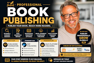 publish your book on amazon KDP, ingramspark and barnes and noble