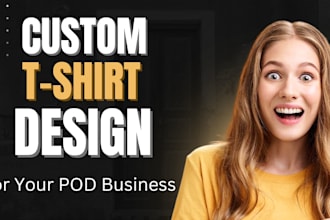 custom t shirt design for business merch and pod
