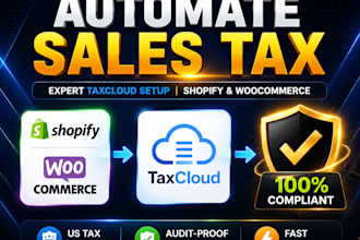 set up taxcloud for shopify woocommerce sales tax automation