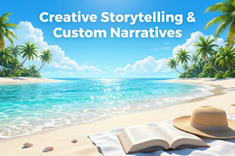 be your creative storytelling and custom narratives writer