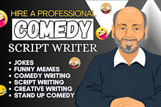 write movies script comedy script funny humor joke screenplay short play film