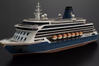 3d marine model catamaran ship model yacht tugboat hull ship vessel 3d printing