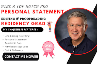 edit your medical school application residency fellowship personal statement sop