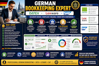provide german bookkeeping using datev, lexware, and sap