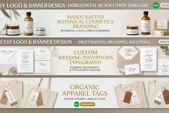 design etsy banner, logo, and shop branding