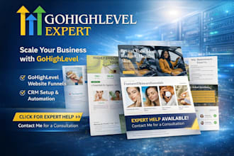 gohighlevel expert for gohighlevel website landing page ghl sales funnel design