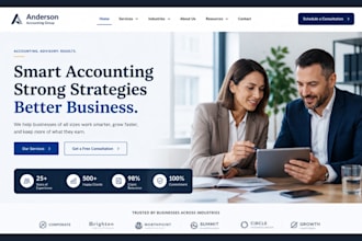 design bookkeeping website tax finance landing page tax accounting website