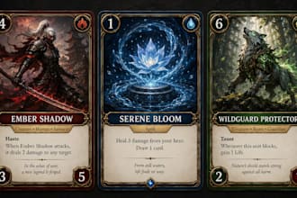 card game design tabletop game tcg board print ready card deck template