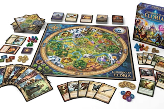 design board game card game illustration, card art and card box, tabletop card