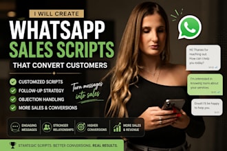 create whatsapp sales scripts that convert customers