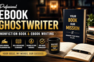 be your ebook ghostwriter  nonfiction book writer and amazon KDP expert