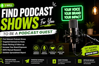 find podcast shows for you to be a podcast guest