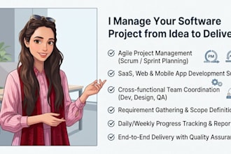 be your software project manager for agile saas web and mobile applications