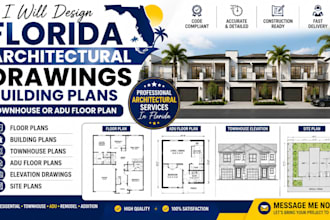 design florida architectural drawings building plans townhouse or adu floor plan