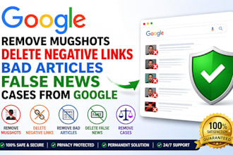 remove mugshots delete negative links bad articles false news cases from google