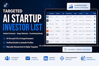 build a targeted ai startup investor list with verified contacts