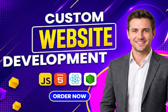 do custom website development as full stack developer, front end developer
